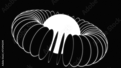 Black background with White stripe line Minimalist Motion Graphics
