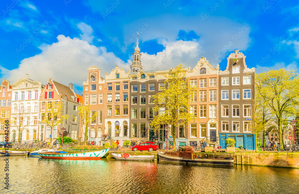 Fototapeta premium Houses of Amstardam, Netherlands