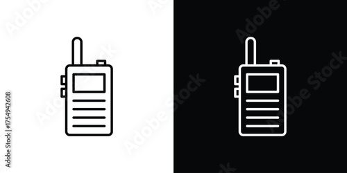 Walkie talkie icon concept. Thin line symbol pack.