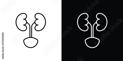 Urology icon concept. Thin line symbol pack.