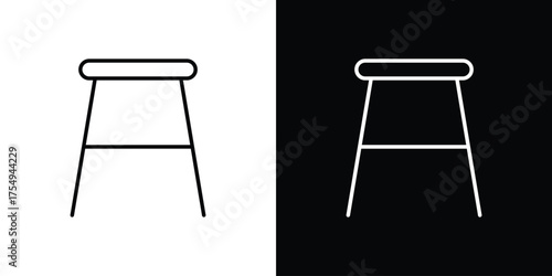 Stool icon concept. Thin line symbol pack.