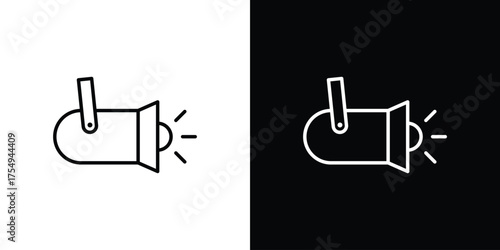 Spotlight icon concept. Thin line symbol pack.