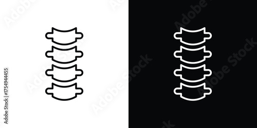 Spinal column icon concept. Thin line symbol pack.