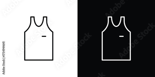 Sleeveless shirt icon concept. Thin line symbol pack.
