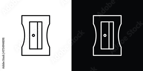 Sharpener icon concept. Thin line symbol pack.