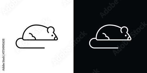 Rat icon concept. Thin line symbol pack.