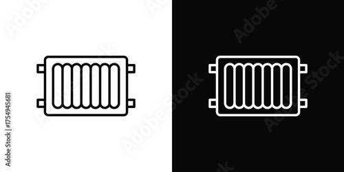 Radiator icon concept. Thin line symbol pack.