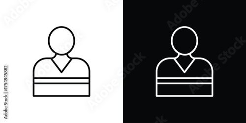 Prisoner icon concept. Thin line symbol pack.