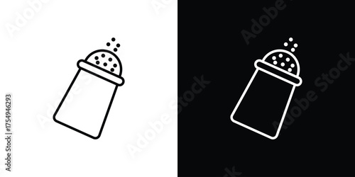 Pepper shaker icon concept. Thin line symbol pack.
