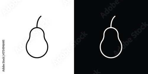 Pear icon concept. Thin line symbol pack.