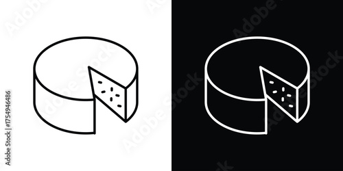 Parmesan icon concept. Thin line symbol pack.