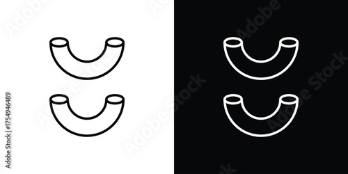 Pasta icon concept. Thin line symbol pack.