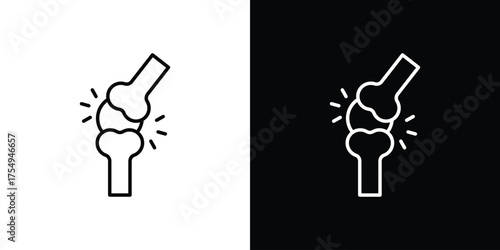 Osteoporosis icon concept. Thin line symbol pack.