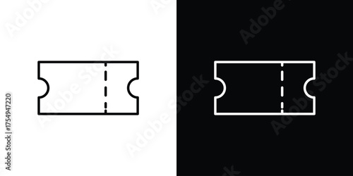 Movie ticket icon concept. Thin line symbol pack.