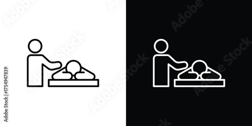 Massage icon concept. Thin line symbol pack.
