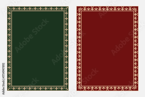 Frame border text box template hand drawn festive card decoration layout