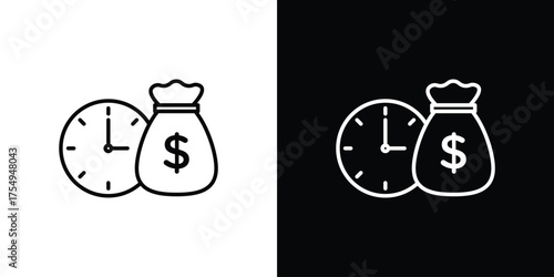 Long term investment icon concept. Thin line symbol pack.