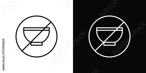 Lack of appsetite icon concept. Thin line symbol pack.