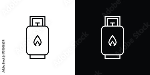 LPG icon concept. Thin line symbol pack.