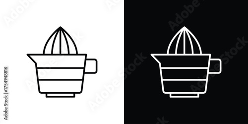Juicer squeezer icon concept. Thin line symbol pack.