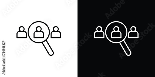 Job vacancy icon concept. Thin line symbol pack.