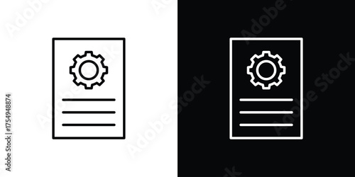 Job description icon concept. Thin line symbol pack.