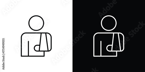 Injury icon concept. Thin line symbol pack.