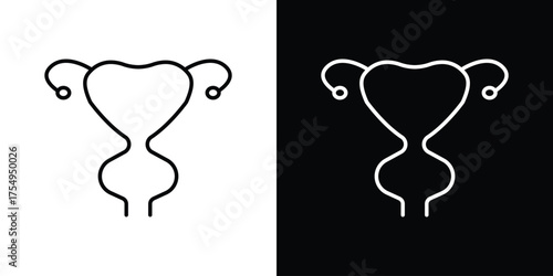 Gynecology icon concept. Thin line symbol pack.
