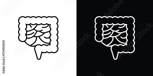 Gut icon concept. Thin line symbol pack.