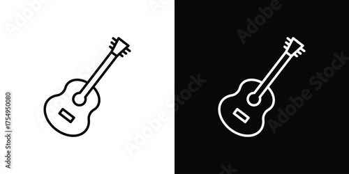 Guitar icon concept. Thin line symbol pack.
