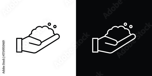 Foam icon concept. Thin line symbol pack.