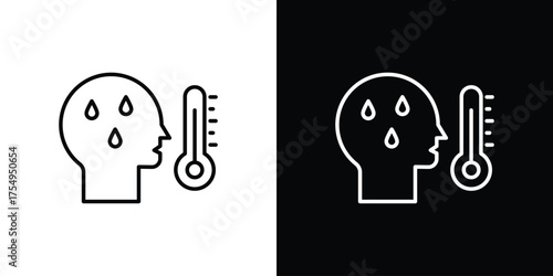 Fever icon concept. Thin line symbol pack.