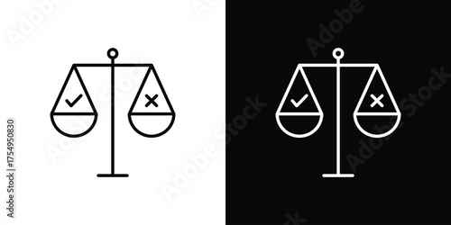 Ethics icon concept. Thin line symbol pack.