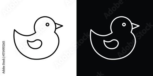 Duck icon concept. Thin line symbol pack.