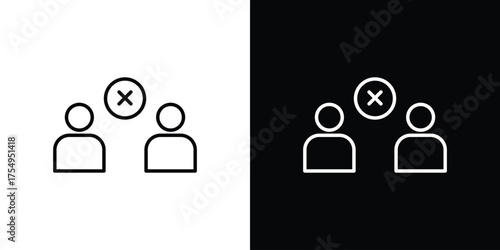 Disagreement icon concept. Thin line symbol pack.