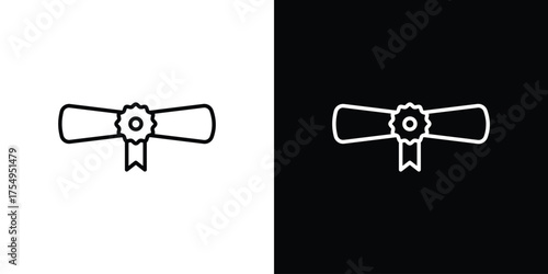 Diploma icon concept. Thin line symbol pack.
