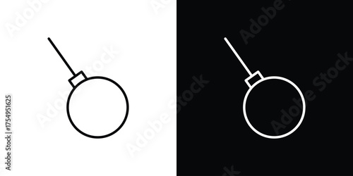 Demolition ball icon concept. Thin line symbol pack.