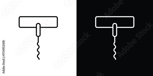 Corkscrew icon concept. Thin line symbol pack.