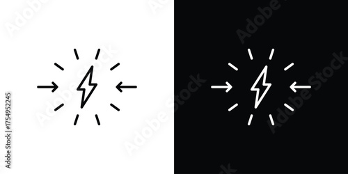Conflict icon concept. Thin line symbol pack.