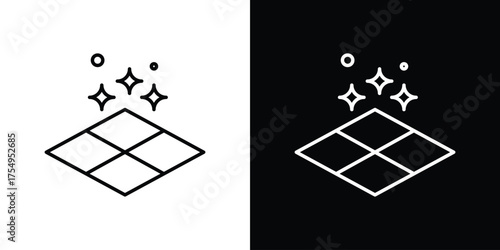 Clean floor surface icon concept. Thin line symbol pack.