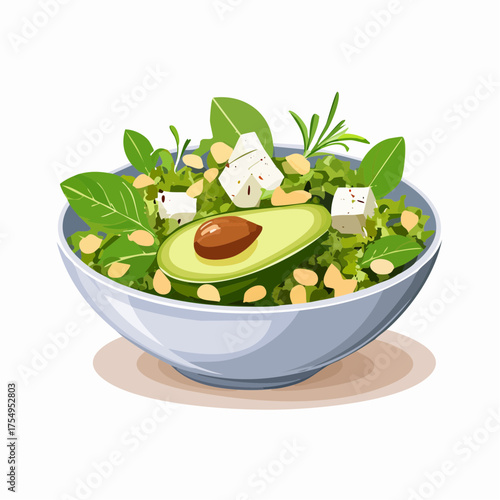 Wildkräuter-Avocado-Bowl