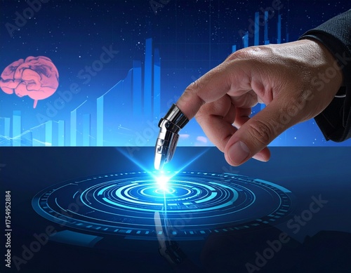 A hand and future technology 