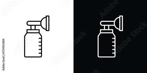 Breast pump icon concept. Thin line symbol pack.