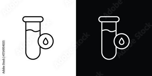 Blood test icon concept. Thin line symbol pack.