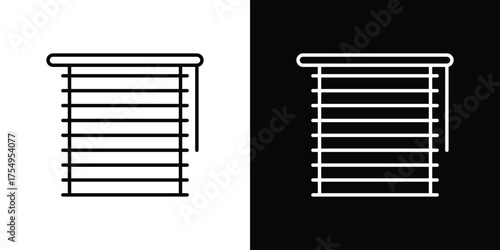 Blinds icon concept. Thin line symbol pack.