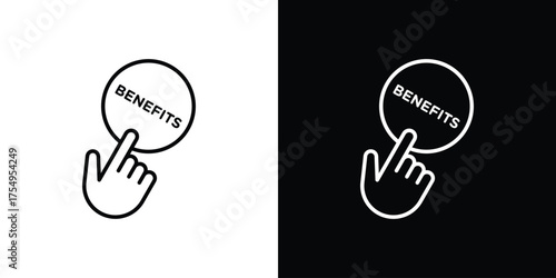 benefits icon concept. Thin line symbol pack.