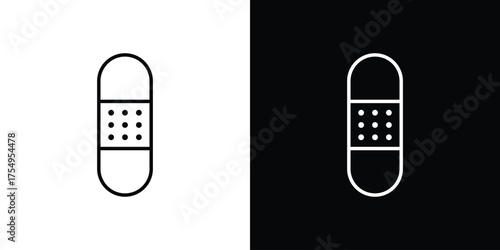 Band aid icon concept. Thin line symbol pack.