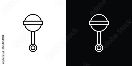 baby rattle icon concept. Thin line symbol pack.