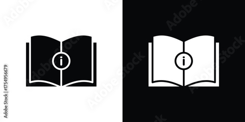 guide book icon vector graphics, a flat solid icons