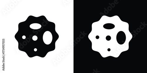 White blood cell icon vector graphics, a flat solid icons